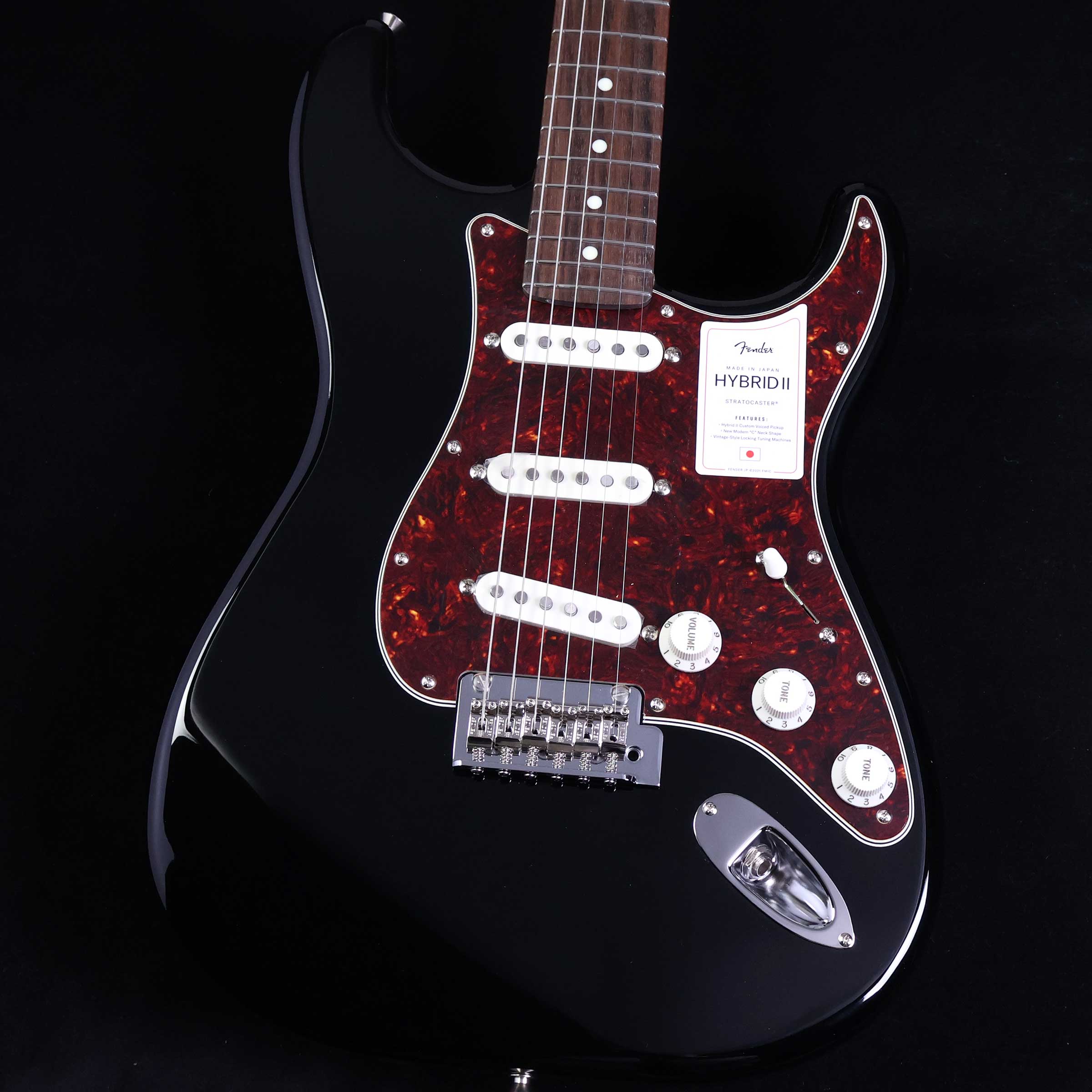 Fender Made In Japan Hybrid II Stratocaster Black エレキギター フェンダー ジャパン ハイブリッド2 ストラトキャスター ブラック 黒【未展示品・専任担当者による調整済み】【ミ・ナーラ奈良店】