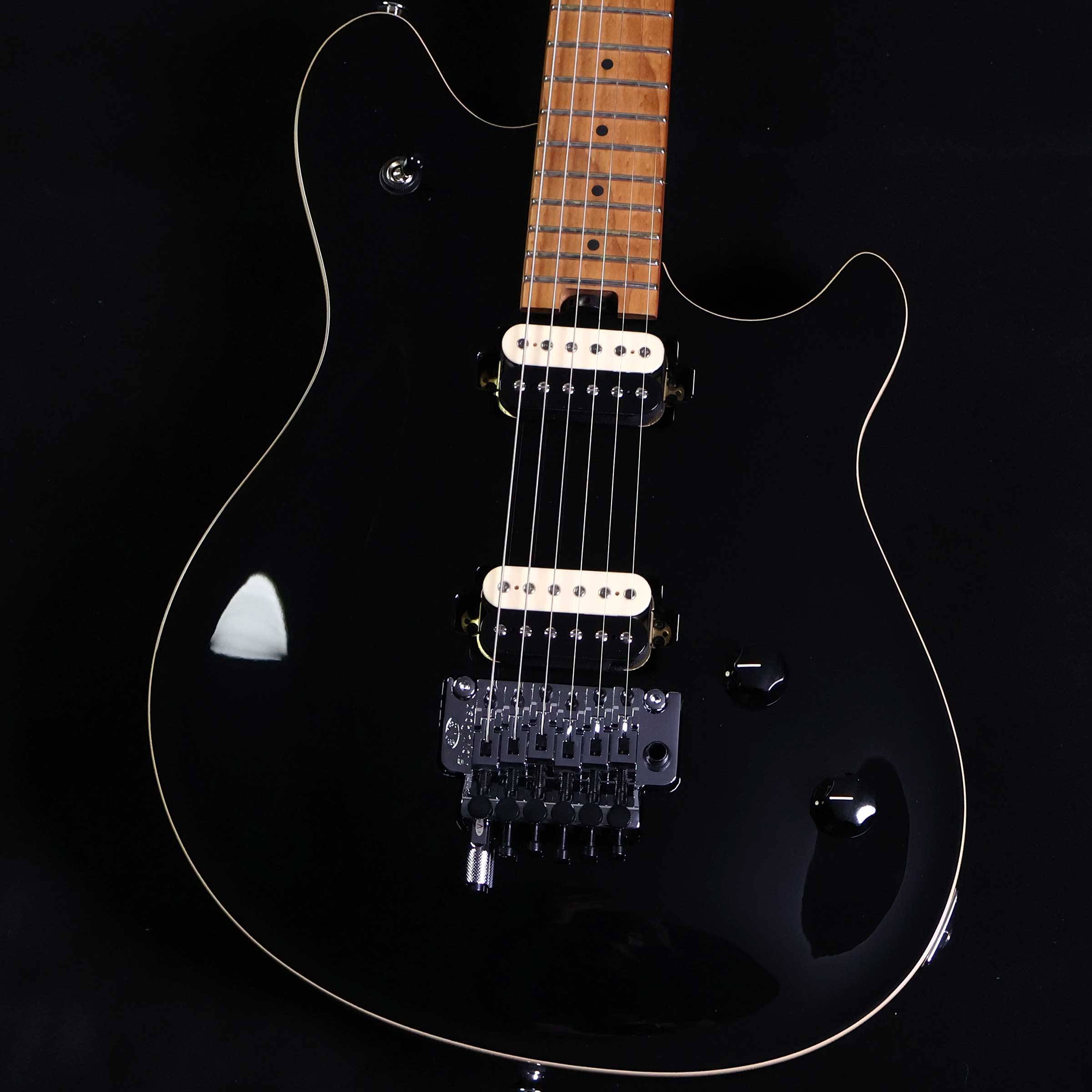 Wolfgang Special, Baked Maple Ebony Fingerboard Black S/N:WG250714M【特徴】Wolfgang Specialは、アーチドトップのバスウッドボディと、頑丈なグラファイトで補強されたボルトオンクォーターソーンメイプルネ ックを特徴とし、エディ・ヴァン・ヘイレンのストイックな仕様に見合ったウレタンバックフィニッシュに手作業によって仕上げられています。エネルギッシュなリフとリード音に対応する12インチ~16インチコンパウンドラジアスのエボニー指板には22本のジャンボフレットとパーロイドドットのインレイが施されています。ネックエンドにはスポ ークホイールが付いており、トラスロッドの調整も簡単に行えます。【商品のコンディション】新品・未展示品・メーカー保証付属・現品画像掲載こちらの個体は専任担当者による出荷前の弦交換、オイルトリートメントによる指板保湿、ネック調整後最適な弦高でお届けする安心の画像現物個体販売品です。【担当者コメント】EVH ウルフガング スペシャルが耐久性と音響特性に優れるといわれるベイクドメイプルを採用して2026年リニューアルされました。もちろんDチューナーは搭載しています。メイプル指板・グロスブラックにニッケルパーツの組み合わせ。（担当：中井）この商品についての詳しいお問い合わせは TEL：0570-020-025 または「お問い合わせフォーム」よりお願いします。【詳細情報】ボディ:Basswoodボディフィニッシュ:Satin Urethaneボディシェイプ:Wolfgang ボディバインディング:1-Ply Creamボディ素材:Basswoodヘッドストック:EVH Wolfgang ネック:Quartersawn Baked Mapleネックフィニッシュ:Hand-Rubbed Satin Urethaneネックシェイプ:Wolfgang Backshapeネック:Bolt-On with Graphite Reinforcementネックの太さ:.805" at 3rd & .890" at 12th Fretフィンガーボードラジアス:12" to 16" Compound Radius (304.8 mm to 406.4 mm)フィンガーボードの素材:Baked Mapleポジションインレイ:Black Dotサイドドット:BlackNumber of Frets:22トラスロッド:EVH -Branded with Wheelトラスロッドナット:Heel-Mount Truss Rod Adjustment Wheelナット:Floyd Rose R2 Lockingナット幅:1.625" (41.3 mm)ナットの素材:Floyd Rose R2 Lockingフレットサイズ:Jumboスケール:25.5" (648 mm)ブリッジピックアップ:Direct Mount EVH Wolfgang Humbuckingネックピックアップ:Direct Mount EVH Wolfgang Humbuckingピックアップコンフィギュレーション:HHコントロール:Volume (500K EVH Bourns Low Friction Pot) with Treble Bleed Circuit, Tone (250K EVH Bourns High Friction Pot)スウィッチ:3-Position Toggle: Position 1. Bridge Pickup, Position 2. Bridge and Neck Pickups, Position 3. Neck Pickupブリッジ:EVH -Branded Floyd Rose Locking Tremolo with EVH D-Tuna Tremolo Block:Brassピックアップカバー:Zebraコントロールノブ:Black Knurled with White Indicatorハードウェアフィニッシュ:Chromeチューニングマシーン:EVH -Branded Gotoh String TreesFloyd Rose Retainer Barトレモロアーム:Floyd Rose 1000 Series Lockingストラップボタン:Oversized重量：3.43kg付属品：ソフトケース、保証書、トレモロアーム、レンチ【ご注意】●メーカー保証付き。メーカー保証期間終了後も島村楽器全店で通常よりもお安く修理、調整いたします。●この商品についての詳しいお問い合わせは TEL：0570-020-025 または「お問い合わせフォーム」よりお願いします。●こちらの商品はミ・ナーラ奈良店でのみ現物をご確認いただけます。未展示品のためご希望の方はミ・ナーラ奈良店スタッフまでお申し付けください。●売却時の商品情報の削除は迅速を心掛けておりますが、万一ご注文後に売り切れとなっておりました場合は誠に申し訳ございませんがご容赦ください。●商品によって、調整等でお届けにお時間をいただく場合がございます。予めご了承ください。■管理コード:0138000883979