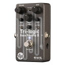 3代目となるTri-logic3【特徴】3代目となるTri-logic3ではこれまでのTrilogic1、2同様に色付けを極力排したニュートラルな特性を持ち、更に豊富な機能と様々なベースに対応出来る柔軟性を兼ね備えています。ゲインコントロールは最大＋18dBクリーンブーストモードと、＋26dBでコンプレッションの効いたハイゲインモードを選択できます。トレブルは±15dB、トグルスイッチで4KHzと8KHzを切替可能です。ミドルは±10dB、フリークエンシーノブで250Hz〜3KHzの間を連続可変出来ます。ベースは±15dB、トグルスイッチで40Hzと80Hzを選択出来ますので、様々なプレイ環境において的確かつ柔軟なサウンドを素早く得られます。Tri-logic1、2では9Vバッテリー2個を直列に接続して18V駆動としていましたが、Tri-loigc3では9Vバッテリー1個のみを使用し内蔵されているDC-DCコンバータによって18Vを生成する事が可能です。【商品のコンディション】新品・展示品・メーカー保証付属展示品につき、細かい傷、くすみ等がある場合がございます。予めご了承ください。【】9VDCもしくは18VDCによる動作電圧を選択できます。9VDCと比較して18VDCの場合には歪みが少なくワイドレンジなトーンが得られますが、電池の消耗が早くなりますのでご注意ください。出荷時は18VDCに設定されています。9VDCバッテリー、もしくは9VDCアダプター※での使用が可能。※安定化されたセンターマイナスの9VDCアダプターのみを使用してください。9VDC以外のアダプターを使用されますと故障する可能性がありますので絶対に使用しないでください。電源投入直後や9VDC⇔18VDC切替え直後はフットスイッチによるオン／オフ、ゲインブーストスイッチによるモードチェンジ時の際にやや大きめなポップノイズが発生しますが故障ではありません。フットスイッチによるオン／オフ動作を数回繰り返し行う事で動作電圧が安定してポップノイズは軽減されます。ペダル内部の電子部品やBMC2に接続しているベースギター、エフェクトペダル類に過度な負荷を与えないためにペダル内部に設置されているディップスイッチで9VDC⇔18VDCを切り替える際には必ずエフェクトをオフにした状態で行って下さい。ご案内●こちらの商品は新宿PePe店からの出荷となります。店頭でも同時に販売しております。●オンラインストアと販売価格やキャンペーン内容が異なる場合がございます。●売却時の商品情報の削除は迅速を心掛けておりますが、万一ご注文後に売り切れとなっておりました場合は誠に申し訳ございませんがご容赦ください。●商品によっては一時的に店頭に展示を行っていない期間があることがございますので、ご来店される際には事前に新宿PePe店(TEL 03-3207-7770)にご確認くださいますようお願いいたします。■管理コード:0104000651344