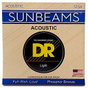 ラウンド・コア/フォスファー・ブロンズ/アコースティック弦“SUNBEAM”は、ラウンド・コア(丸い芯材)に手作業で巻弦を巻いたもので、曲線を描くようにトーンが減衰していくという印象のある他のフォスファー・ブロンズ弦に比べ、音が消えるポイントまでの減衰が直線的に感じるのが特徴。また、ブライトで豊かなサウンドで、柔軟性も非常に高くなっています。◎スタイル：Medium◎ゲージ：12,16,24,32,42,54【特徴】ラウンドコアでDRのハンドワンド・クオリティが体感できるフォスファー・ブロンズ弦。パッケージに印刷された「Full・Ritch・Loud」のワードが示す通り、ブライトでリッチ、そして大きな音量が魅力。伝統技術でラウンドコア材に、長いサスティーンを実現する為に開発されたレアフォスファーブロンド材がハンドワウンドされたシリーズです。特にフィンガースタイルのギタリストにオススメの弦です。モデル：RCA-12スタイル：Lightゲージ：12、16、24、32、42、54コア：Round Core Wire (ラウンドコア)巻線：Phosphor Bronze Wrap Wire (フォスファー・ブロンズ)コーティング：-JANコード：0600781001816【20160718】