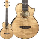 Ibanez UEW12E OPN (Open Pore Natural) コンサートウクレレ エレキウクレレ ピックアップ搭載 フレイムメイプル ソフトケース付属 アイバニーズ