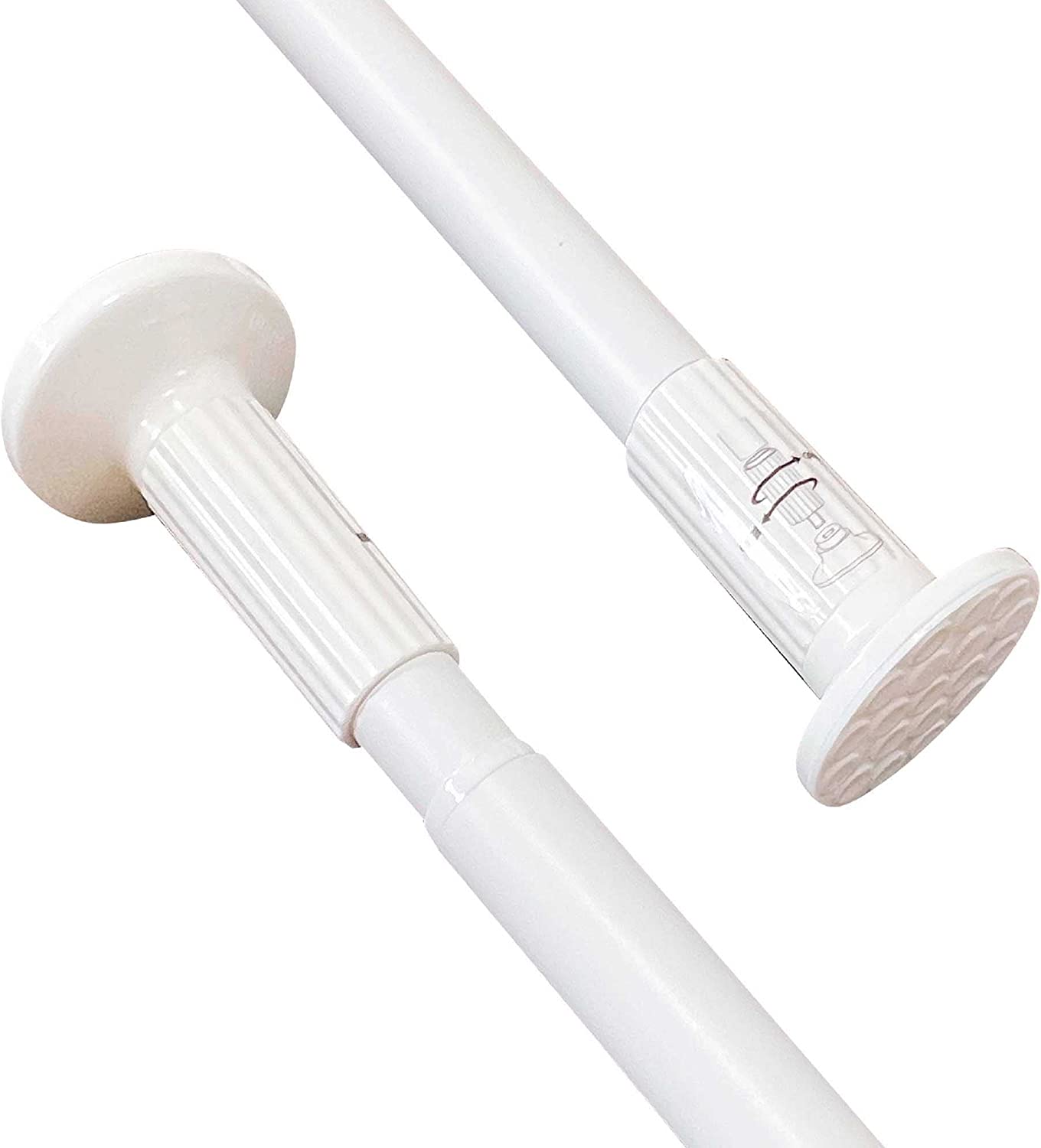 つっぱり棒 4m 強力 棚 カーテンレール 突っ張り 130-420cm, 白 #1399