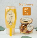 ギフト 生はちみつと蜂蜜漬けナッツのセット ハンガリー産 アカシアハニー 500g 90g チューブボトル MYHONEY マイハニー プレゼント蜂蜜 アカシアはちみつ 非加熱はちみつ 免疫 健康 朝食 父の日 ギフト お中元 御中元 ナッツ