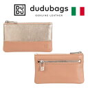 Dudubags イタリア 本革 キーリング付き　小銭入れ ギフト イタリアンレザー レザー 二つ折り ブランド コンパクト 革 薄い 誕生日 母の日