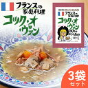 コック・オ・ヴァン フランス料理 【お得な3袋セット】 コックオヴァン コック・オーヴァン 赤ワイン 赤ワイン煮込 レトルト 世界のごちそう博物館 敬老