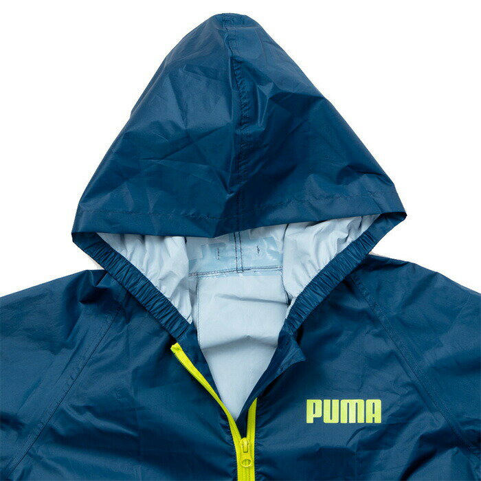 PUMA（プーマ）子供用レインコート ネイビー 130cm / 140cm / 150cm サイズ 反射テープ付き 小学生 男児 通学 登校 雨 濡れ防止