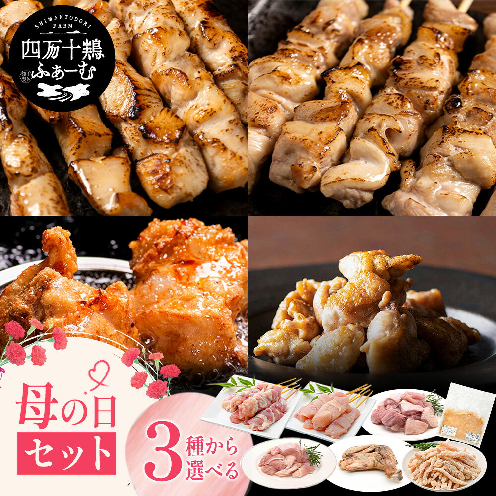 Rakuten - 高知県産 四万十鶏 選べるギフトセット 春ギフト 母の日 鶏肉 冷凍 焼き鳥 もも串 むね串 肩小肉 もも切り身 プレゼント お得なセット おつまみ 肉 唐揚げ 国産 骨付き鳥