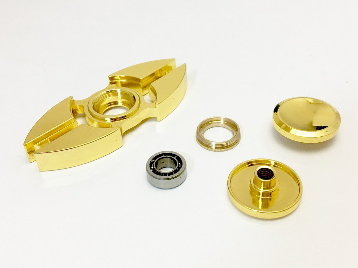 ハンドスピナー 黄銅合金手裏剣モデル 真鍮製 ゆびスピナー Hand spinner スピン 人気の指遊び 指のこま 独楽回し ストレス解消 黄銅合金 チタン 長時間 高級 モデル 指スピナー 真鍮　メール便送料無料 フィジェット
