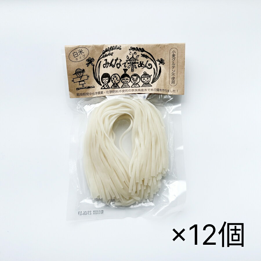 みんなで米麺 白米 100g ×12個セット 奈良県産 ヒノヒカリ グルテンフリー[宅急便・3980以上送料無料対象]