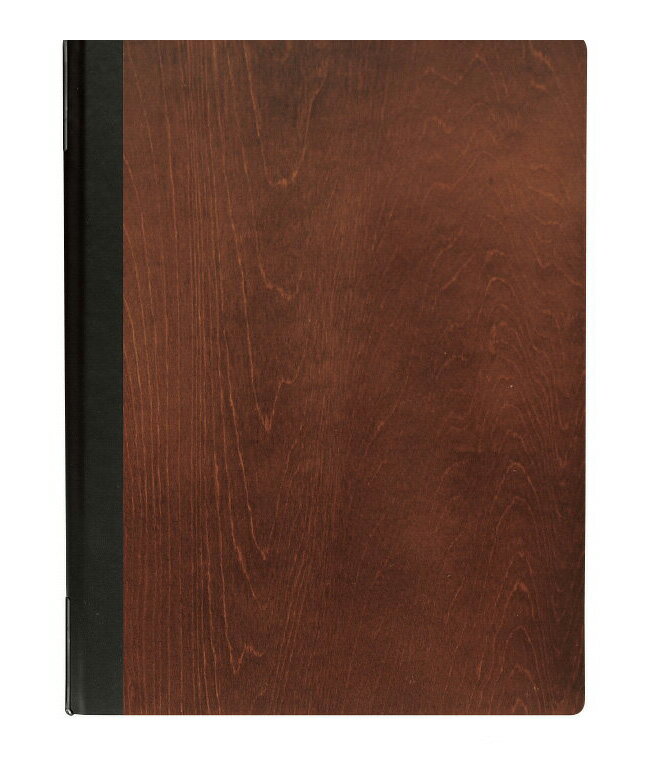 シンビ(SHIMBI） メニューブック【#1900-4(木製 茶)】a4 A4サイズ対応4ページ　メニューカバー　おしながき　お品書　メニュー表　メニューファイ...