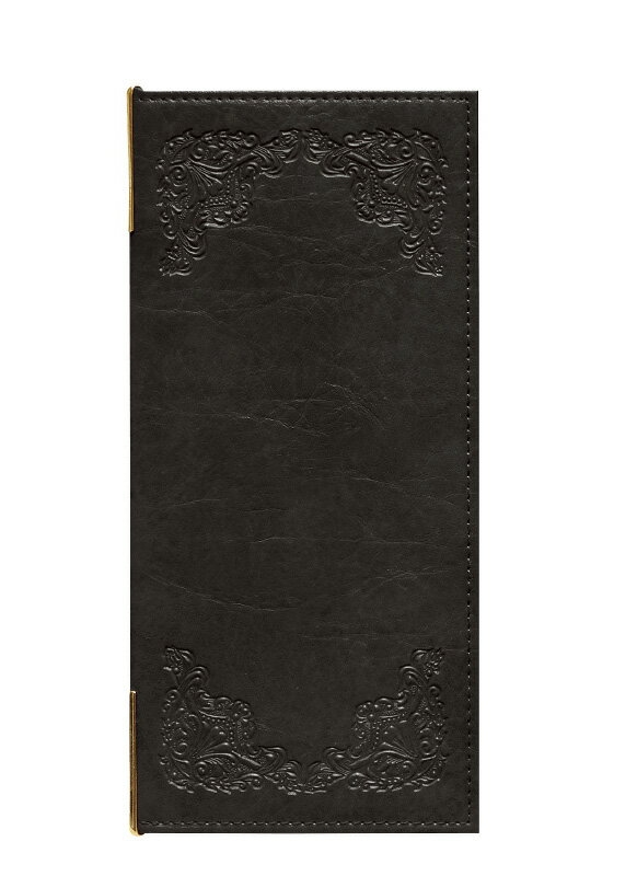 【#960A(小)】　シンビ（SHIMBI） メニューブック たて長　縦長　4ページ仕様　ピンタイプメニュー帳　メニュー表　メニューファイル　メニューカバー　ワインリスト　ドリンクメニュー　お品書き　こんだて　表　業務用 2