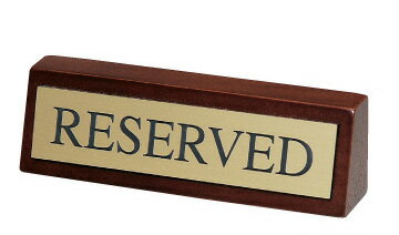 卓上サイン　予約席　SHIMBI(シンビ)　RESERVED　テーブルサイン　木製　真鍮