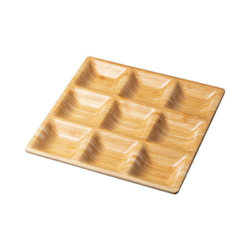 ECL-1-2 木製食器 9マス皿 ETHICLE 食洗機 お皿 エシクル エコ竹製食器