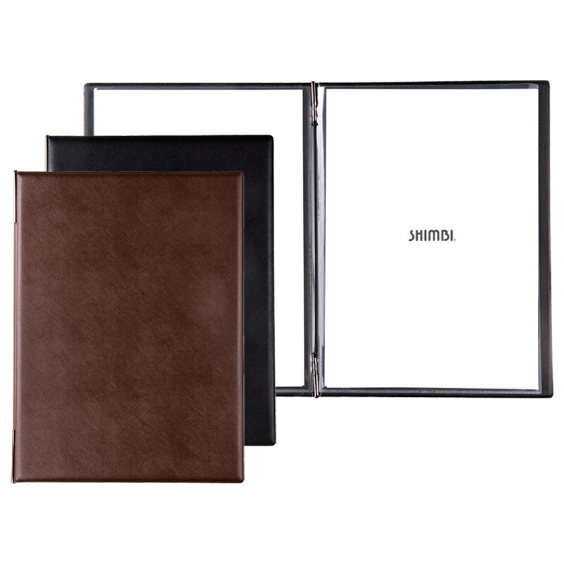 MU-201 (A-4対応 4ページ仕様)メニュークリップ式【 メニューブック a4 A4 PVC製 洋風 メニューカバー 品書き おしゃれ 飲食店 ファイルブック 業務用 高級 メニュークリップ メニュー表 名入れ 】