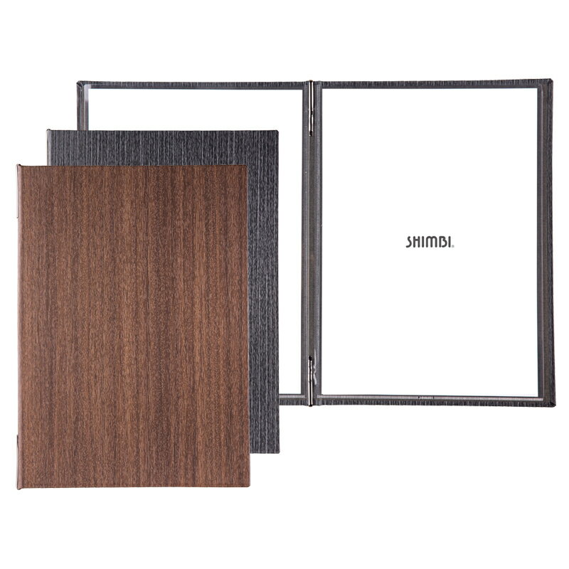 LS-19A(A-5対応 4ページ仕様)和・洋兼用メニューブックメニュークリップ式【 A5 紙 和風 洋風 メニューカバー 品書き おしゃれ 飲食店 メニュー表 ファイルブック 業務用 メニュー 高級 メニュークリップ メニューブック 名入れ 】