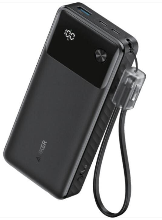 Anker　モバイルバッテリー　Power　Bank　（20000mAh，　30W）　ブラック　アンカー