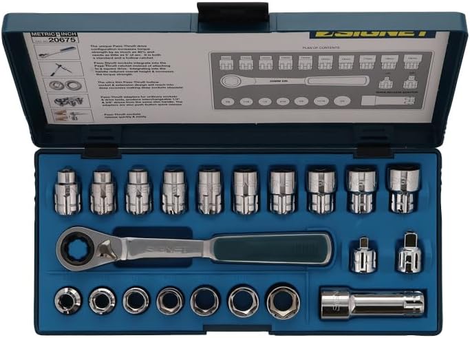 SIGNET(シグネット) ボルテックスソケットセット (10-19MM・3/8"-3/4") 20675