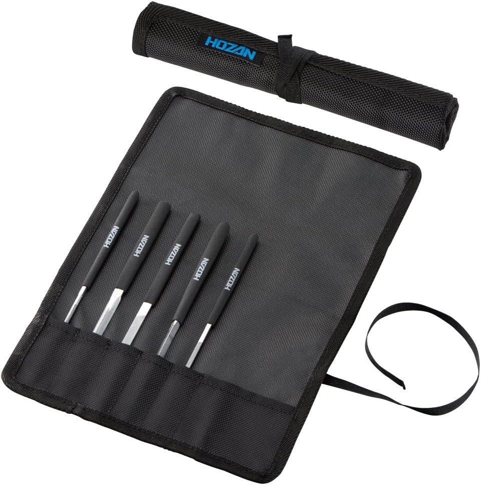 ホーザン(HOZAN) ヤスリセット ハードクロムメッキ 目詰まりしにくい 高耐久 5本組 上目58 収納ケース付 K-150