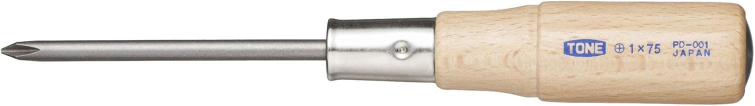 先端規格:+No.1軸径:5mm寸法:外径23.5mm×全長170mm質量:70g貫通ドライバー丸軸ドライバー警告:木柄は絶縁のためのものではありません。電気の流れているものには使用しないでください。貫通ドライバーを叩く場合はねじ面に垂直に立てて叩いてください。