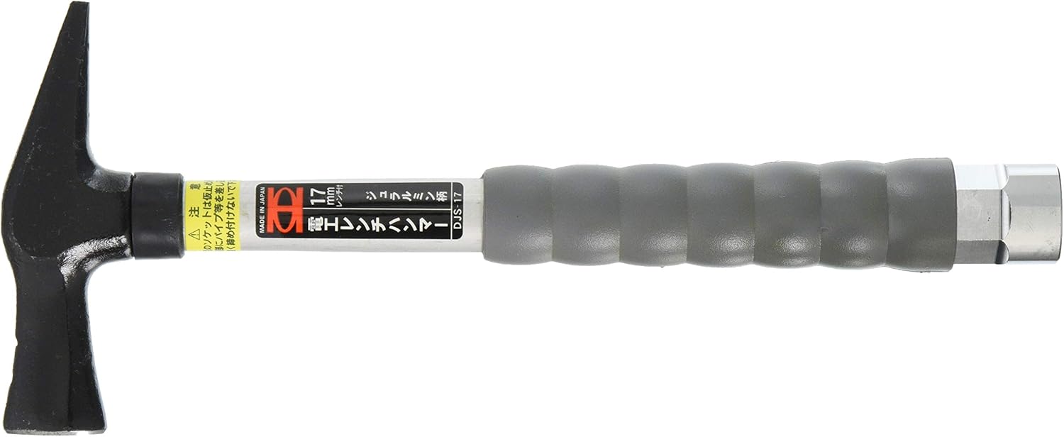 ●頭部:炭素鋼●柄:スチールパイプ【特長】●手にしっくりなじむグリップデザインです。●柄ジリは、17mmボックスレンチ付です。【用途】●電気工事に最適。【使用】●頭径(mm):25●頭長(mm):105●全長(mm):255●ハンドルタイプ:ジュラルミン柄●質量(g):350【材質／仕上】●頭部:炭素鋼●柄:スチールパイプ【セット内容／付属品】【注意】