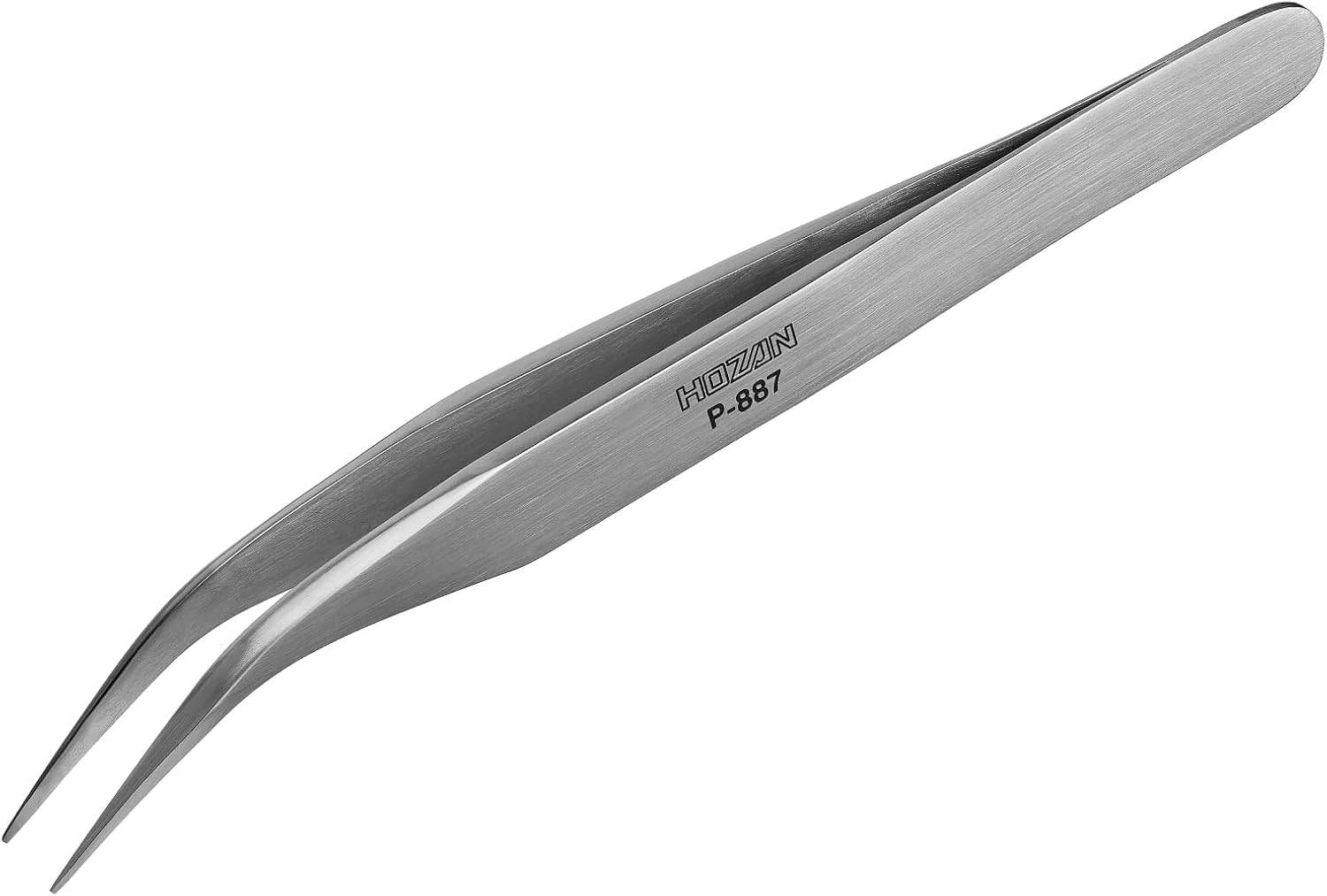 ホーザン(HOZAN) 先曲がりピンセット カーブタイプ 材質ステンレス 全長130mm 重量26g 先端幅0.6mm P-887