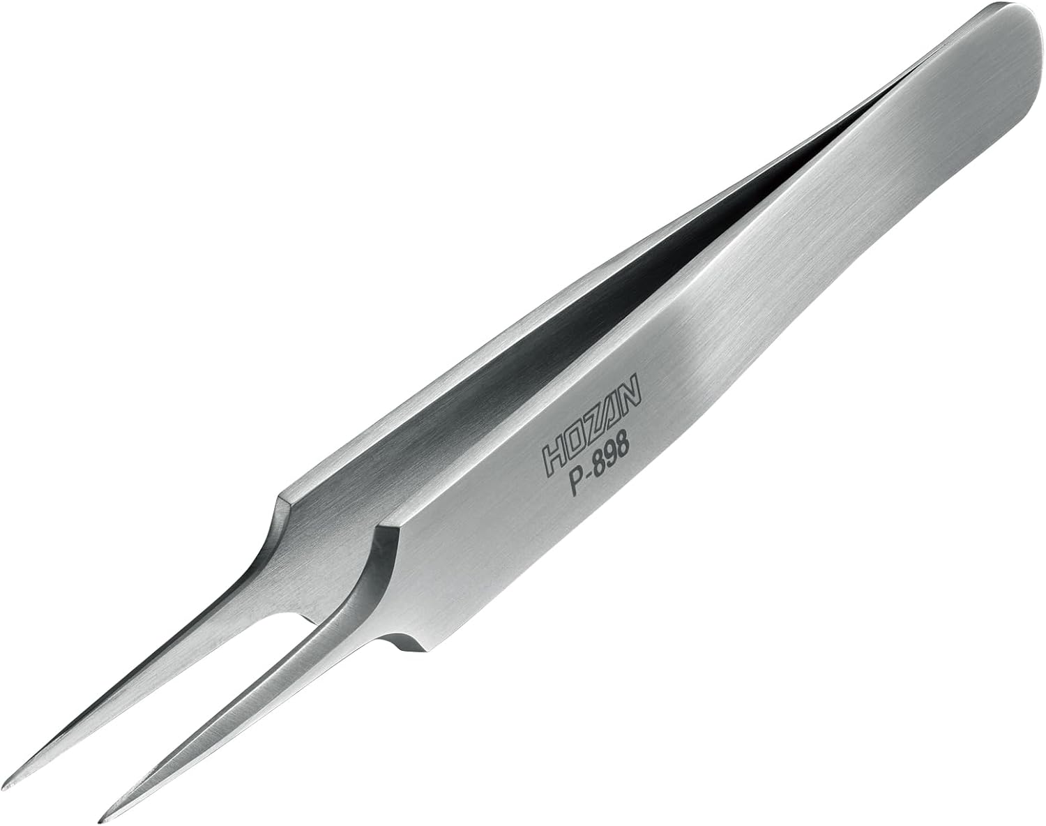 ホーザン(HOZAN) ピンセット(強力型) ツイーザー 厚肉、高耐久仕様 材質ステンレス 全長110mm 先端幅0.25mm P-898