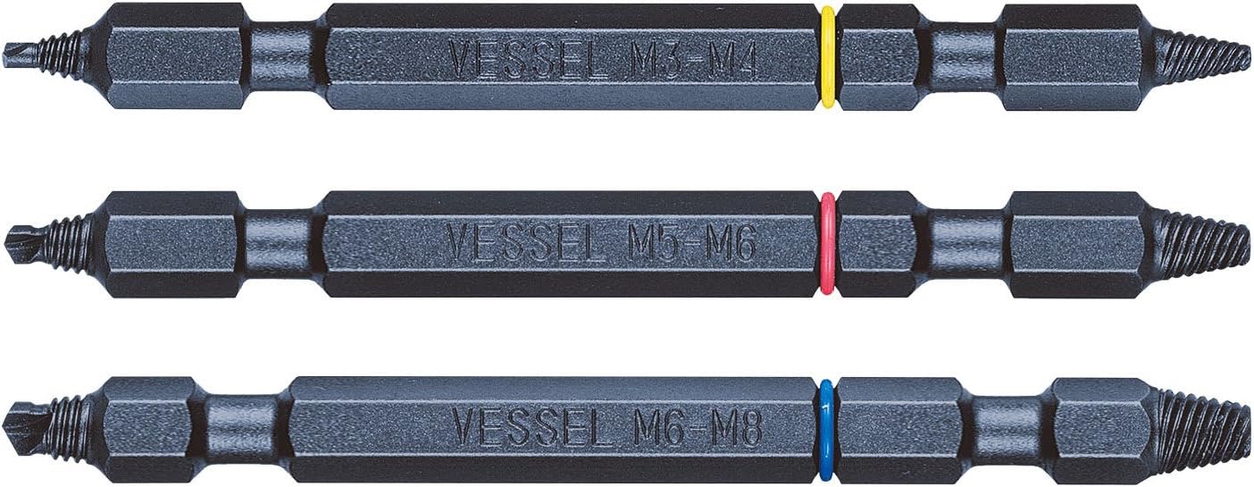 Rakuten - ベッセル(VESSEL)ネジはずしビット3本組 なめたネジ つぶれたネジM3~M8用 NEJ-123