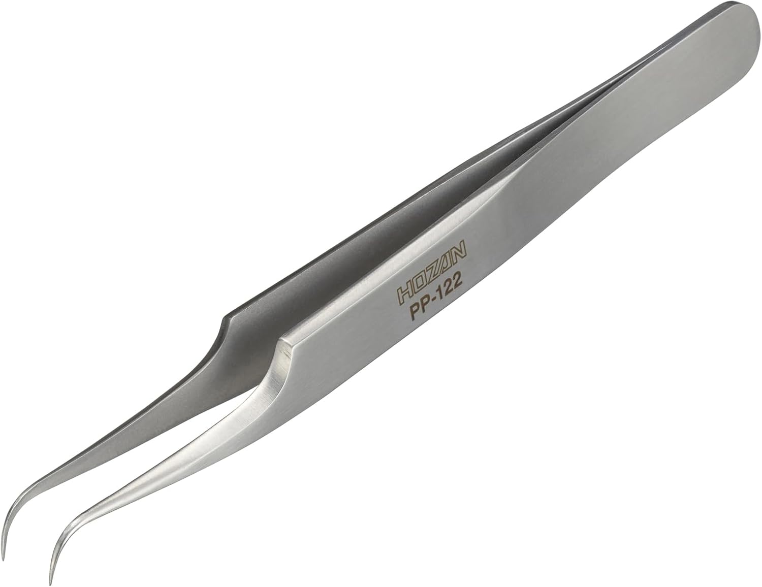 ホーザン(HOZAN) チタンピンセット 完全非磁性 全長115mm 開き幅8mm 先端幅0.3mm 先曲がり型 PP-122