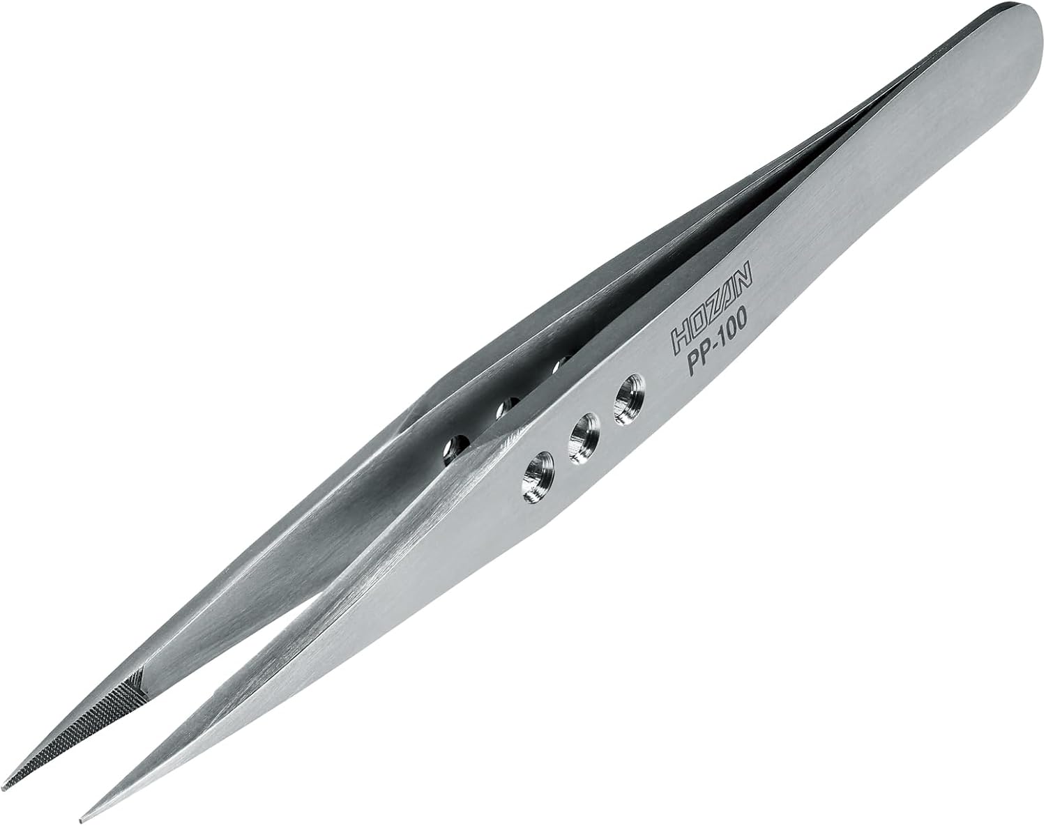 ホーザン(HOZAN) ピンセット 厚肉仕上げ 板厚2.8mm 全長125mm 開き幅8mm 先端幅0.6mm 直型 PP-100