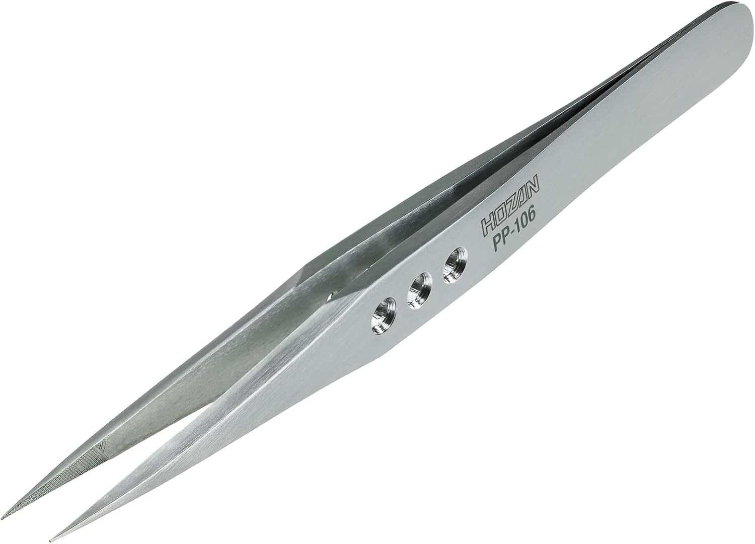 ホーザン(HOZAN) ピンセット 厚肉仕上げ 板厚2.8mm 全長125mm 開き幅8mm 先端幅0.3mm 直型 PP-106