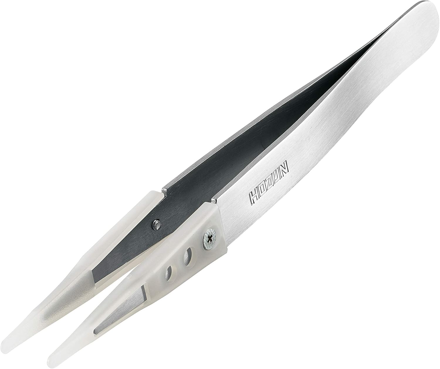 ホーザン(HOZAN) 非粘着チップピンセット 全長123mm 開き幅10mm 先端幅2.4mm R型 P-643-N