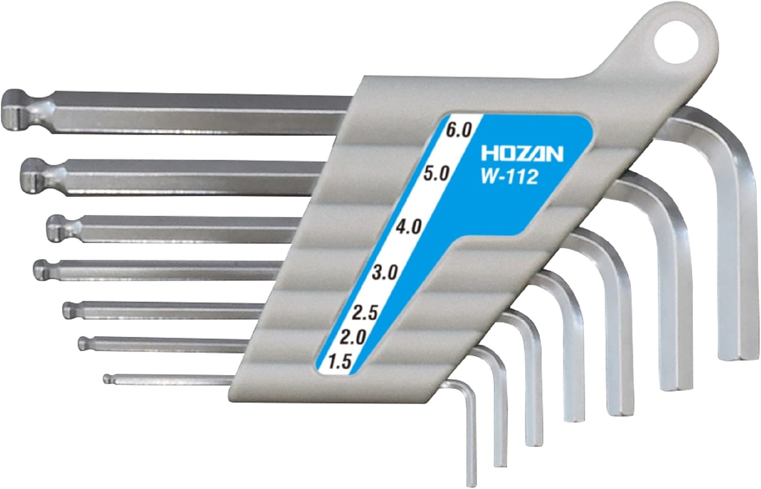 乐天商城 - ホーザン(HOZAN) ボールポイントレンチセット 7本セット 全長ショートタタイプ 六角棒レンチ アーレンキー 対辺サイズ 1.5/2/2.5/3/4/5/6mm W-112