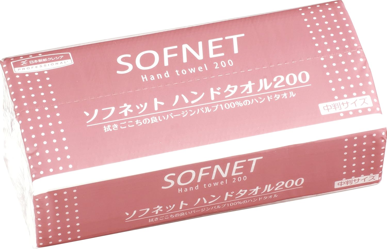 Rakuten - 【ケース販売】 クレシア ソフネット ハンドタオル 中判サイズ 200枚/パック ×30パック入 36300