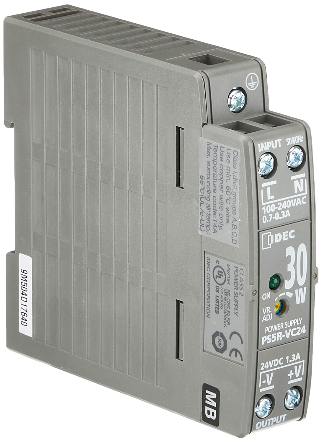 IDEC(アイデック) スイッチング電源 PS5R-V形 30W・24V DINレール取付 AC100~240V PS5R-VC24