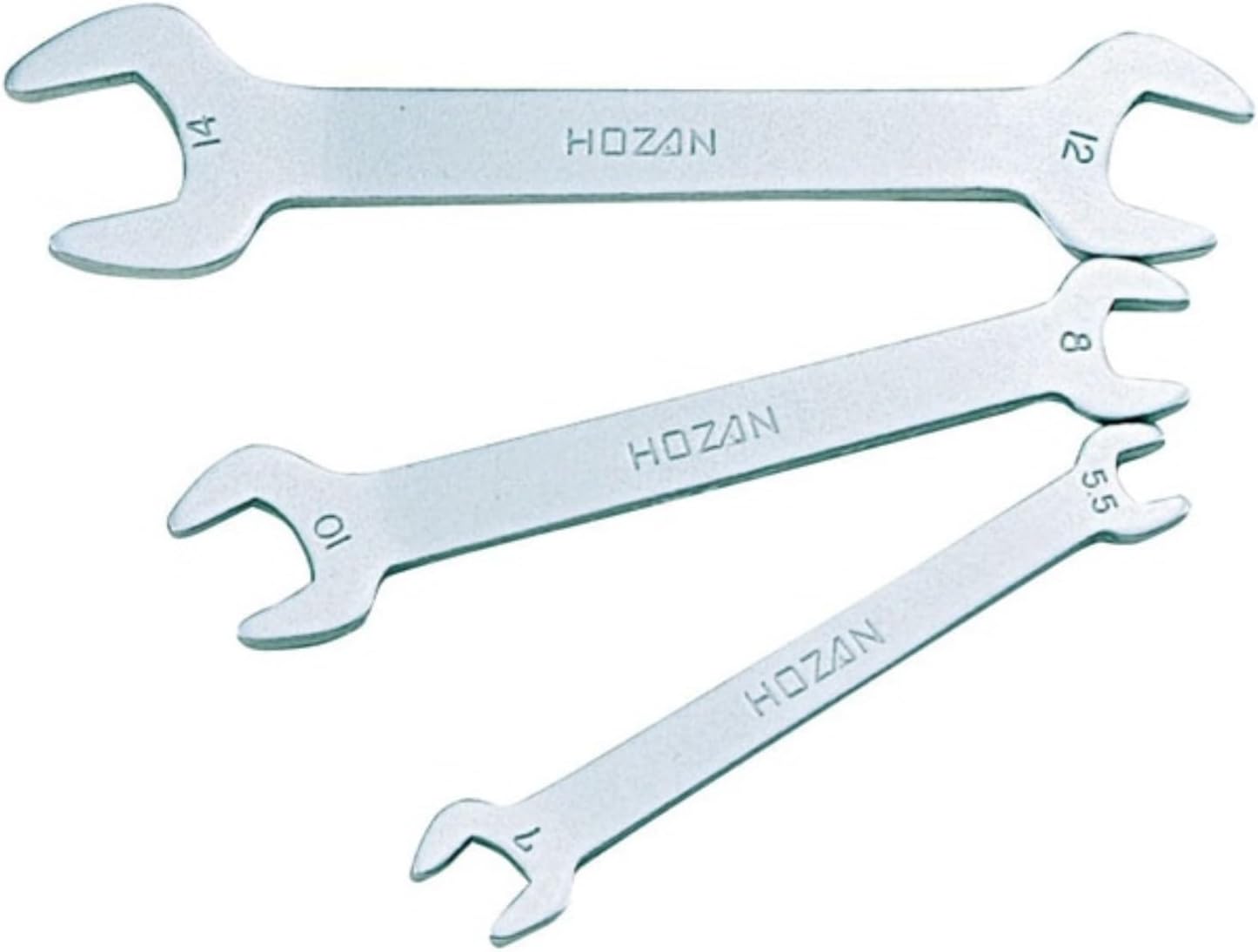樂天商城 - ホーザン(HOZAN) 板スパナセット 薄型スパナ 5.5×7mm、8×10mm、12×14mmの3本組 板厚2.3mm W-76