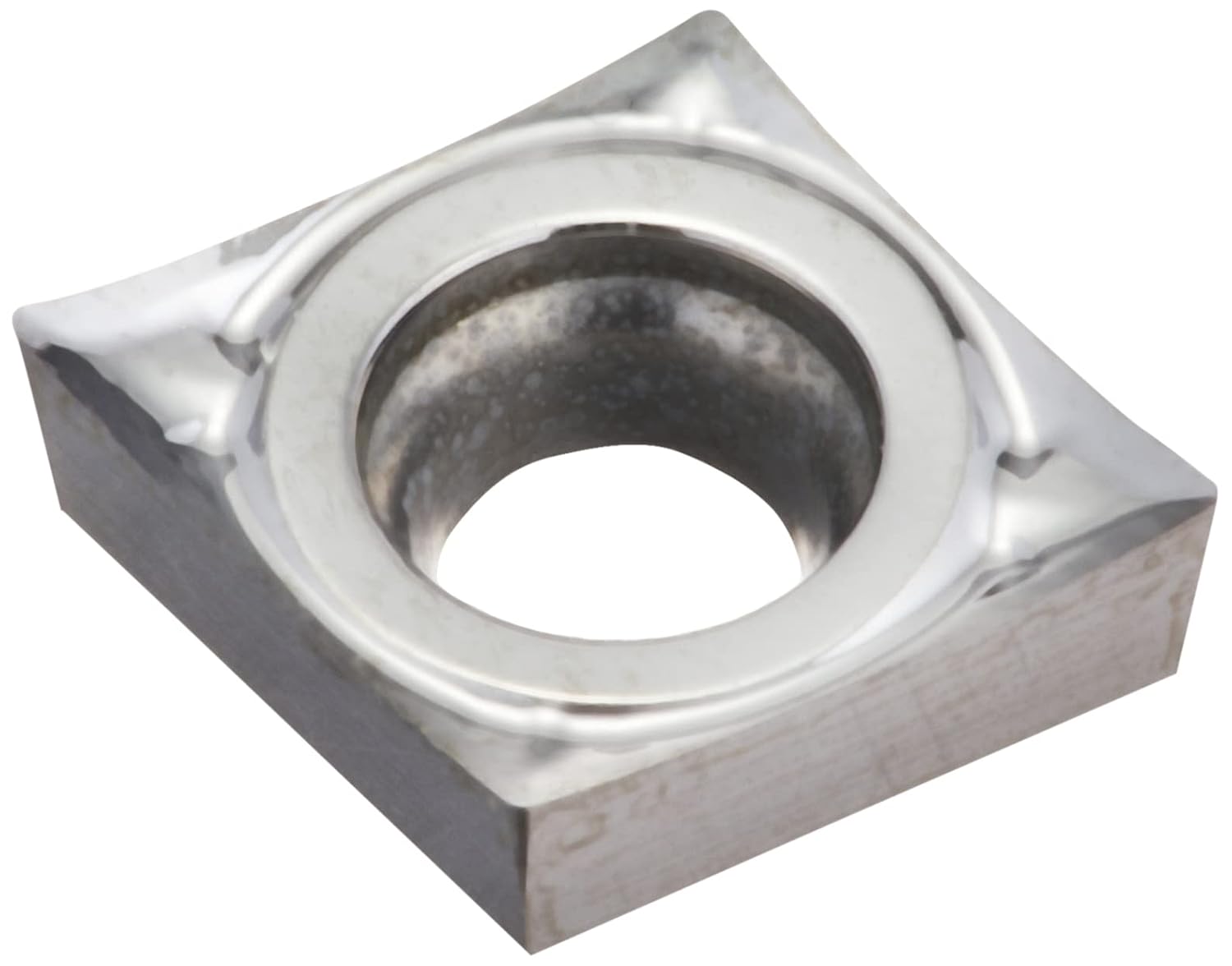 【商品説明】●80度菱形ポジティブインサートアルミニウム合金切削用●超硬合金【注意・使用条件】●刃先交換工具全般について。●チップや部品が確実にクランプされていないと切削中に脱落、飛散しけがをする危険があります。●パイプなどの補助具を用いて締めすぎるとチップや工具が破損し脱落、飛散の危険があります。●工具を高速回転で使用する場合、遠心力で部品、チップが飛び出すことがあり非常に危険です。●取扱いに際しては、安全面に充分にご注意ください。【画像注意事項】スミボロンチップD 55度菱形のシリーズ画像です。刃先仕様:刃先処理なしコーナー数:2コーナー半径(mm):0.2切刃長(mm):6.4内接円(mm):φ6.35穴径(mm):φ2.8