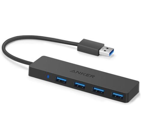 商品情報■商品名・型番Anker 4-Port Ultra-Slim USB-A ハブ（型番：A7516N15）USB3.0対応で最大5Gbpsのデータ転送が可能なコンパクトUSBハブです。■主な仕様・ホスト接続：USB-A オス × 1・拡張ポート：USB-A メス × 4（USB3.0対応）・最大転送速度：5Gbps・ケーブル長：0.17m・サイズ：幅30mm × 奥行103mm × 高さ10mm・重量：30g・カラー：ブラック■こんな方にノートPCのUSBポートを増やしたい方、外出先で複数のUSB機器を同時に使いたい方向けです。30gの薄型設計で、バッグに入れても邪魔になりません。