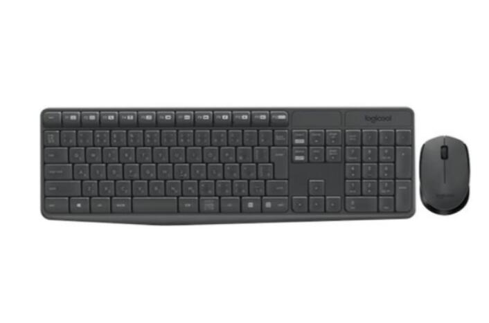 商品情報特長安心の長電池寿命です。キーボードは単4電池2 本で36 ヶ月の電池寿命、マウスは単3電池1 本で12ヶ月の電池寿命となっています。使用環境・状況によって異なります。レシーバーを挿せばすぐに使える、使い方簡単なマウスとキーボードとなっています。最小限のデザインにとどめた省スペース設計なので、デスクの作業スペースを邪魔しません。商品スペック仕様・規格 本体外形寸法(mm)：【キーボード】サイズ:高さ: 2.05cmx幅: 43.55cmx奥行き: 13.75cm 【マウス】サイズ:高さ: 3.52cmx幅: 6.15cmx奥行き: 9.77cm 【超小型レシーバー】サイズ:高さ: 6.6cmx幅: 1.44cmx奥行き: 1.87保証期間：2年電源：（キーボード）単4形乾電池×2本（マウス）単3形乾電池×1本（付属）キータイプ：メンブレン色：グレー幅(mm)：435.5奥行(mm)：137.5高さ(mm)：20.5質量・質量単位 547.5g