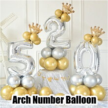 バルーン風船誕生日数字アーチ自立式数字ゴールドシルバーイベントナンバーゴールドシルバーパーティー