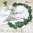 【20日は店内ポイント5倍★】誕生日 飾り付け グリーンガーランド ユーカリ EUCALYPTUS タペストリー 柳 葉 フェイク パーティー お祝い イベント ガーランド フォト ブース 記念撮影 記念日 シンプル インスタ映え おしゃれ Diva