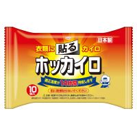 寒い時期の屋外業務やイベントなどで役立ちます。●1パック入数：10個●外寸（縦）[mm]：95●外寸（横）[mm]：130●種別：貼るホッカイロ●持続時間[時間]：(40℃以上を維持する時間）14●最高温度[℃]：64●平均温度[℃]：53●貼付：有