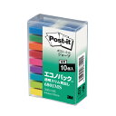 スリーエム ジャパン Post-it 6801MS 透明スリム見出し 混色10冊