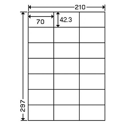 東洋印刷 ナナワードラベル　LDZ21QB　A4／21面　500枚