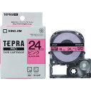 キングジム テプラPROテープ SC24P 桃に黒文字 24mm