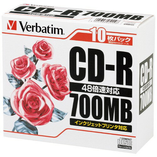 Verbatim CD－R　＜700MB＞　SR80PP10　10枚