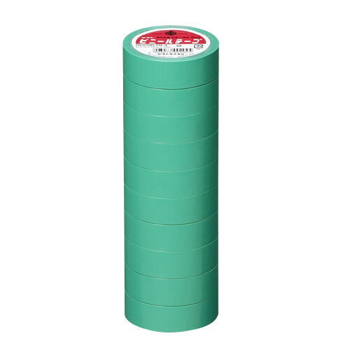 ヤマト ビニールテープ　NO200-19　19mm＊10m　緑　10巻