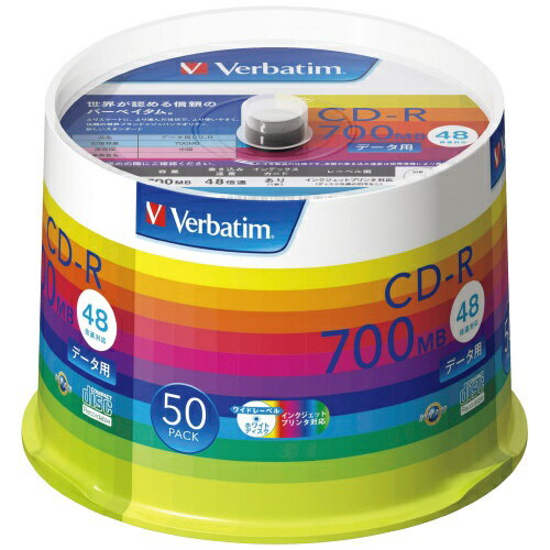 Verbatim CD-R <700MB> SR80SP50V1 50枚 Verbatim CD-R <700MB> SR80SP50V1 50枚