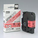 マックス 文字テープ LM-L518BR 赤に黒文字 18mm