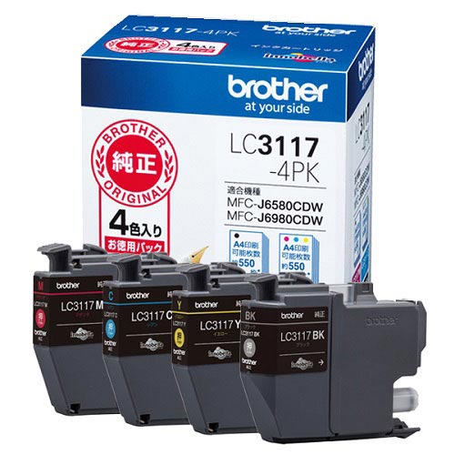 ブラザー インクカートリッジLC3117-4PK