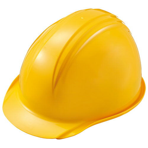 加賀産業 ヘルメット　つば（雨溝）付　イエロー